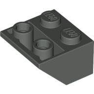 Lego kostka (kostička) 2x2 sklon (šikmá) 45° invertovaná, tmavě šedá (366027)